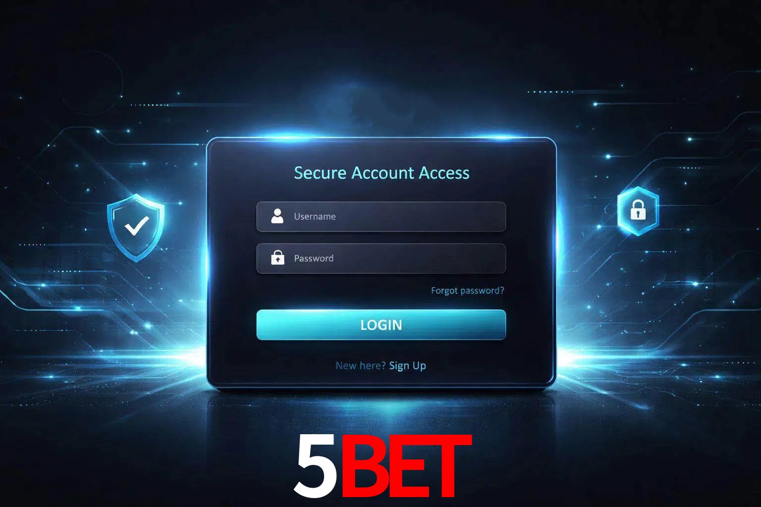 Pantalla de inicio de sesión de cuenta 5BET para usuarios en México